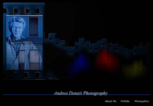 layout del sito internet di Andrea Donati fotografo