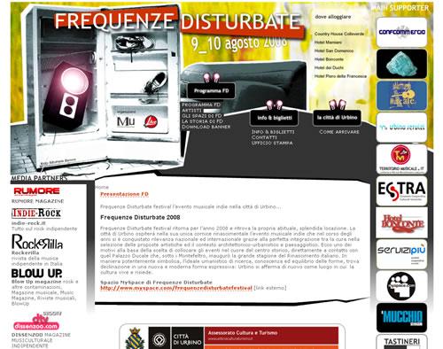 Immagine del sito Frequenze Disturbate Festival Musicale